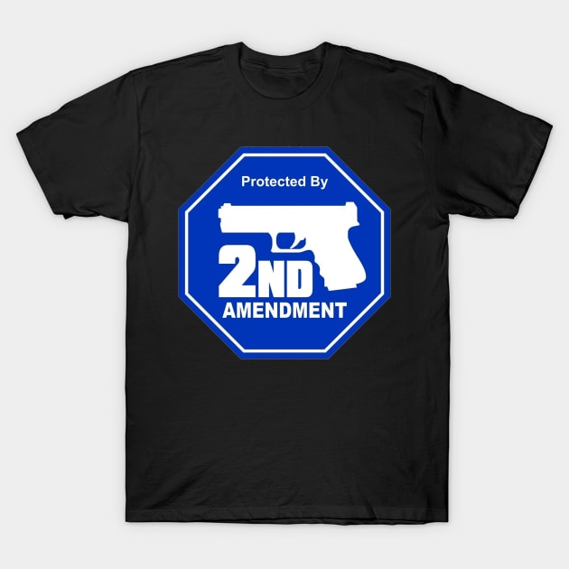 Protected by 2nd Amendment T-Shirt by  The best hard hat stickers 